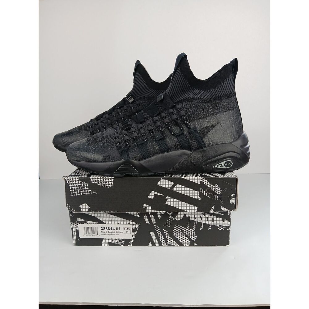 Puma  Blaze of Glory Knit Mid Neme Phantom Black Sneakers 388814-01 Men's Sz 11 - Picture 5 of 16